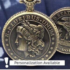 Morgan Silver Half Dollar Watch – Vintage Bronze Liberty Coin, Collector Gift